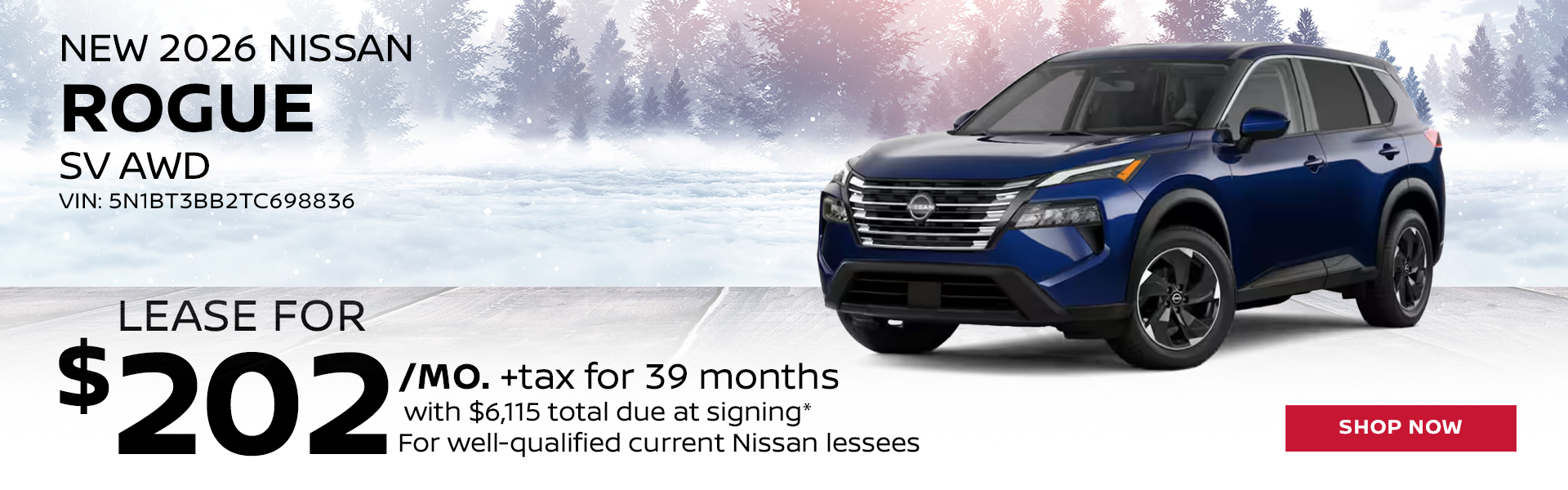 New 2026 Nissan Rogue SV AWD