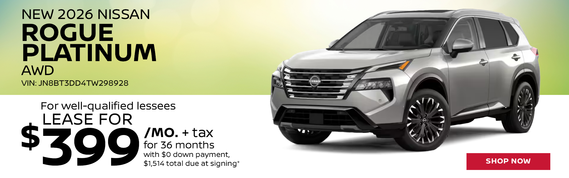 New 2026 Nissan Rogue Platinum AWD
