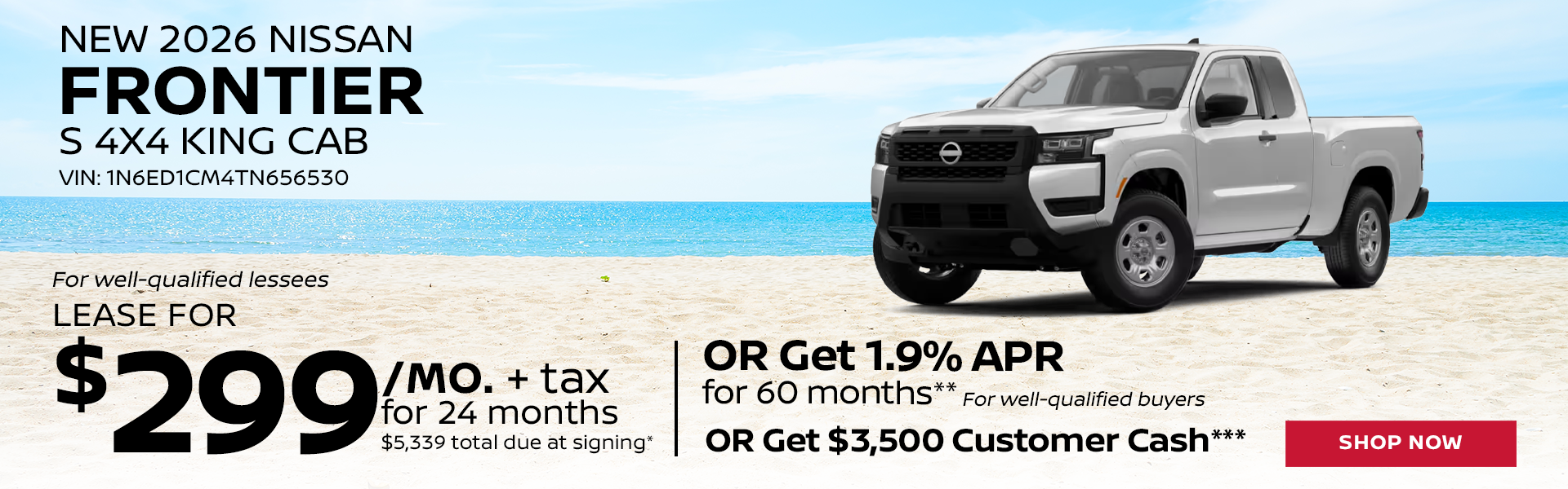 New 2026 Nissan Frontier S 4x4 King Cab