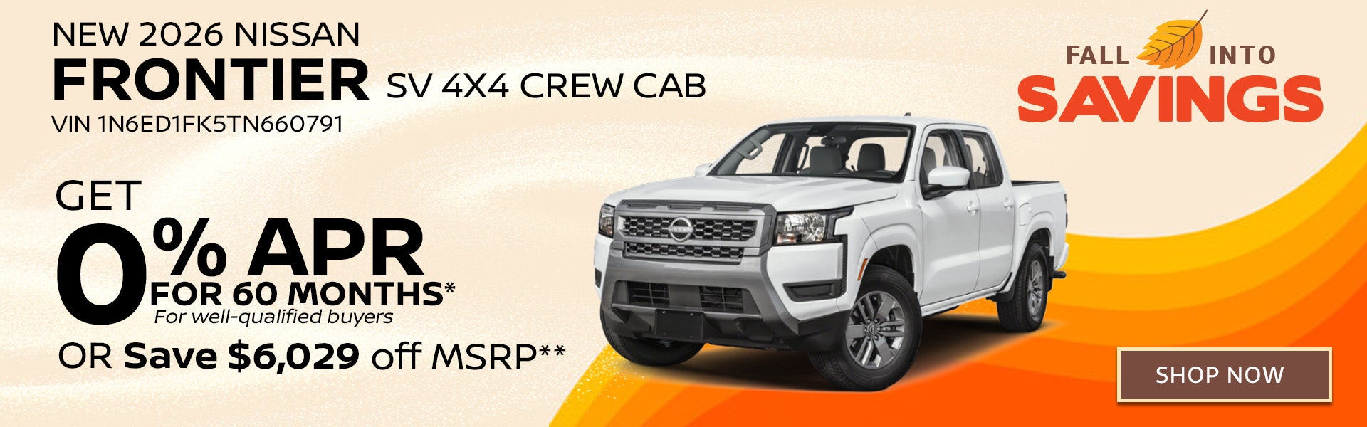 New 2026 Nissan Frontier SV 4x4 Crew Cab
