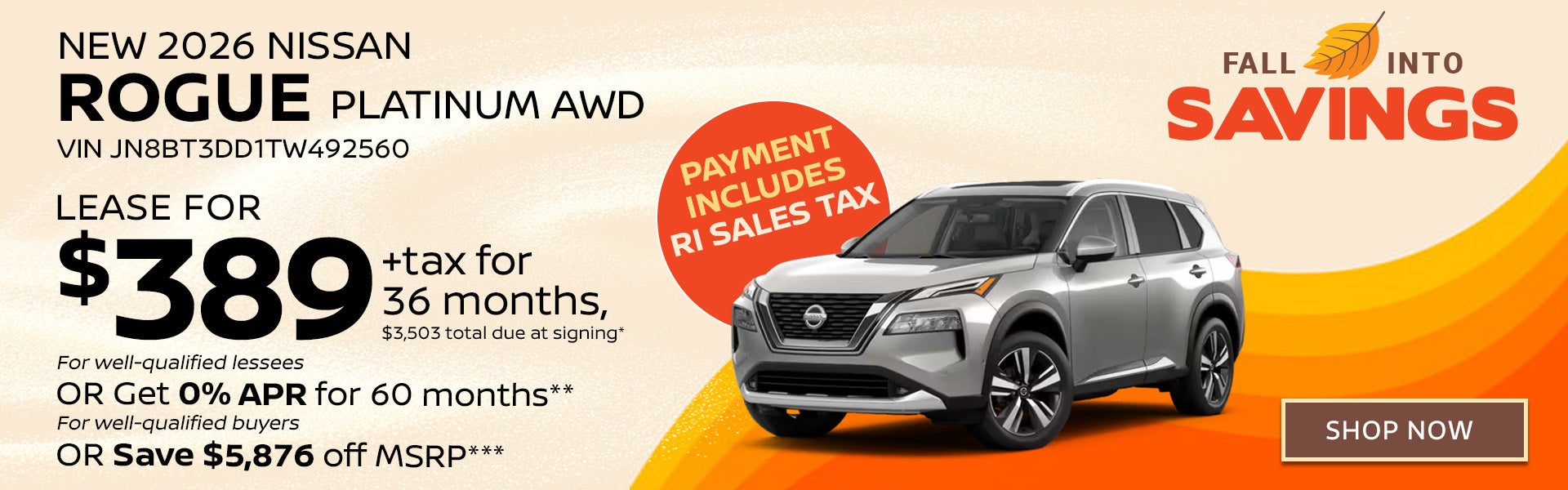 New 2026 Nissan Rogue Platinum AWD