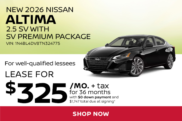 New 2026 Nissan Altima 2.5 SV